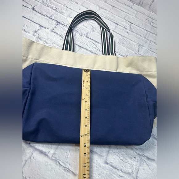 Cinda B Nautical Beige and Blue Anchor Tote Bag. Made in the USA. NWT! - Picture 5 of 10